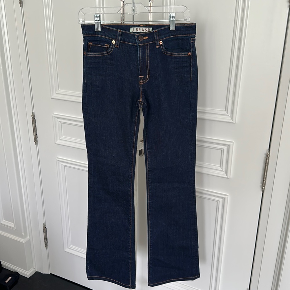 J Brand size 27 dark denim flared jeans